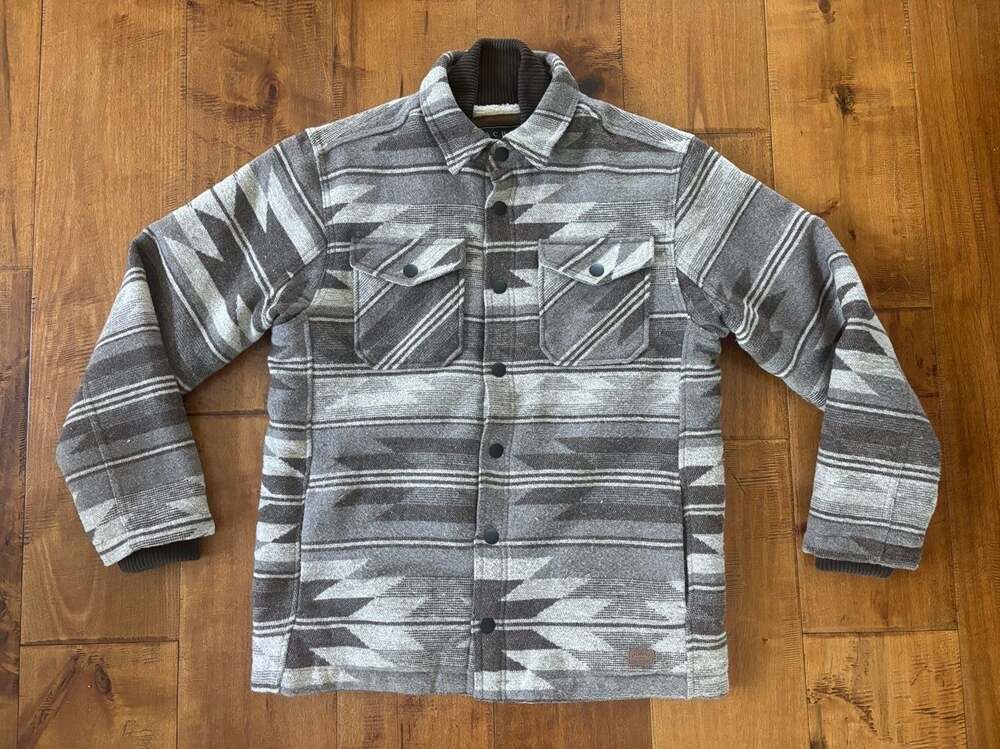 Jachs New York Men's Southwestern Pattern Sherpa Lined Shirt Jacket